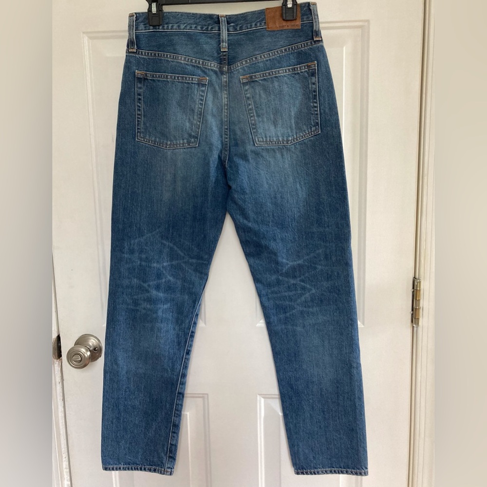 Madewell Rivet & Thread Patch Boy Jeans High-Rise Hippie 70s Womans Size 27 - Picture 4 of 16